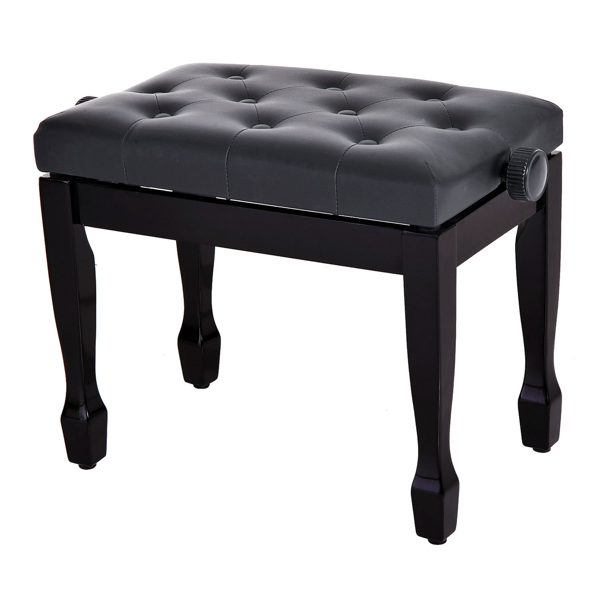 HOMCOM Banquette tabouret siège pour piano hauteur réglable 55L x 33l x  48-58H cm coffre