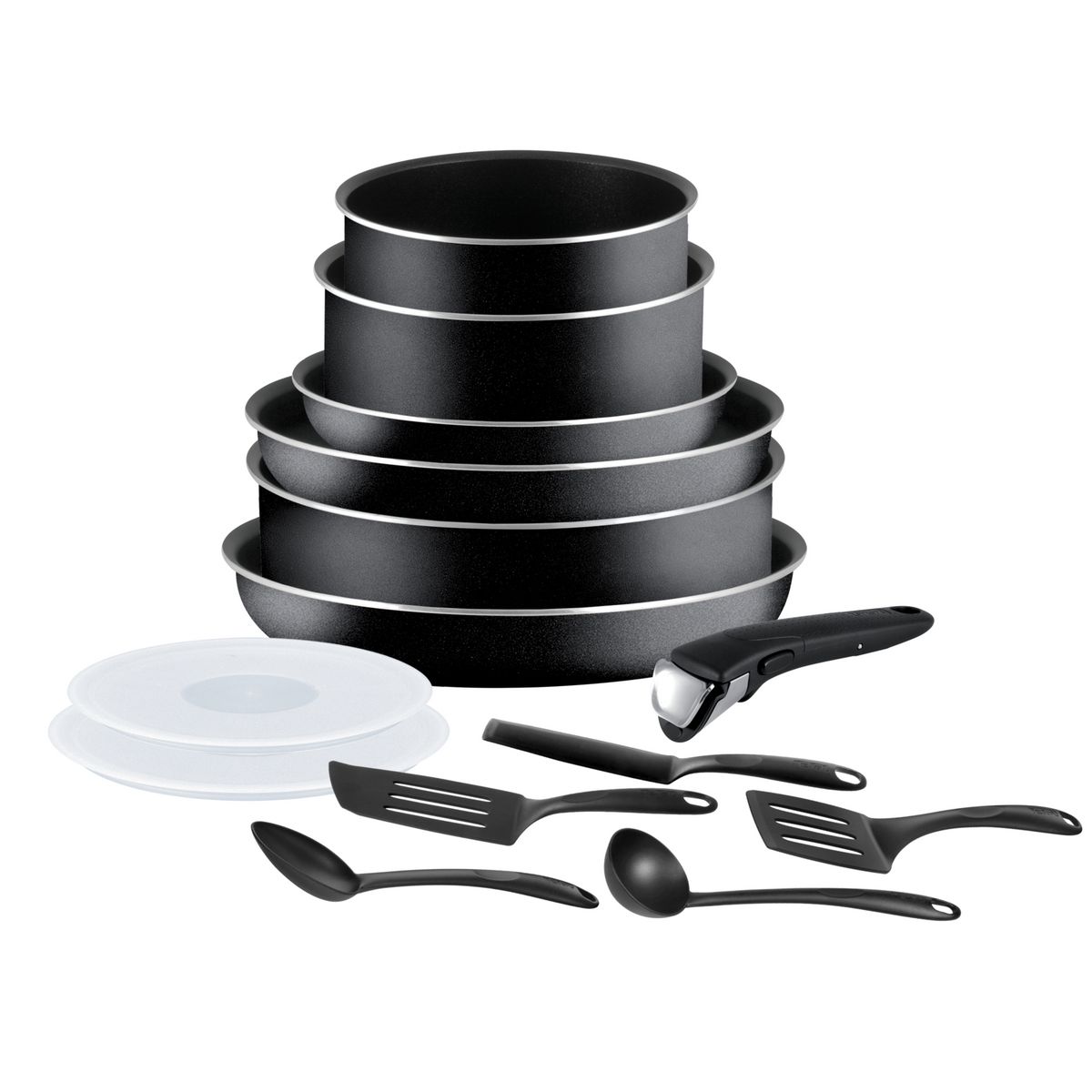 Batterie de cuisine Tefal Ingenio Essential L2389202 8 pièces Noir