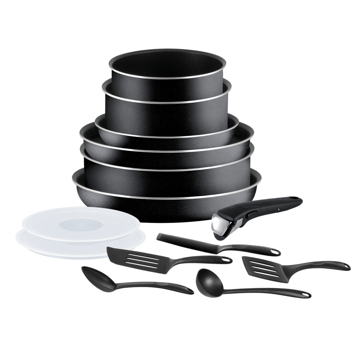 Batterie de cuisine TEFAL Ingenio Easy Cook N Clean Black 4 pcs