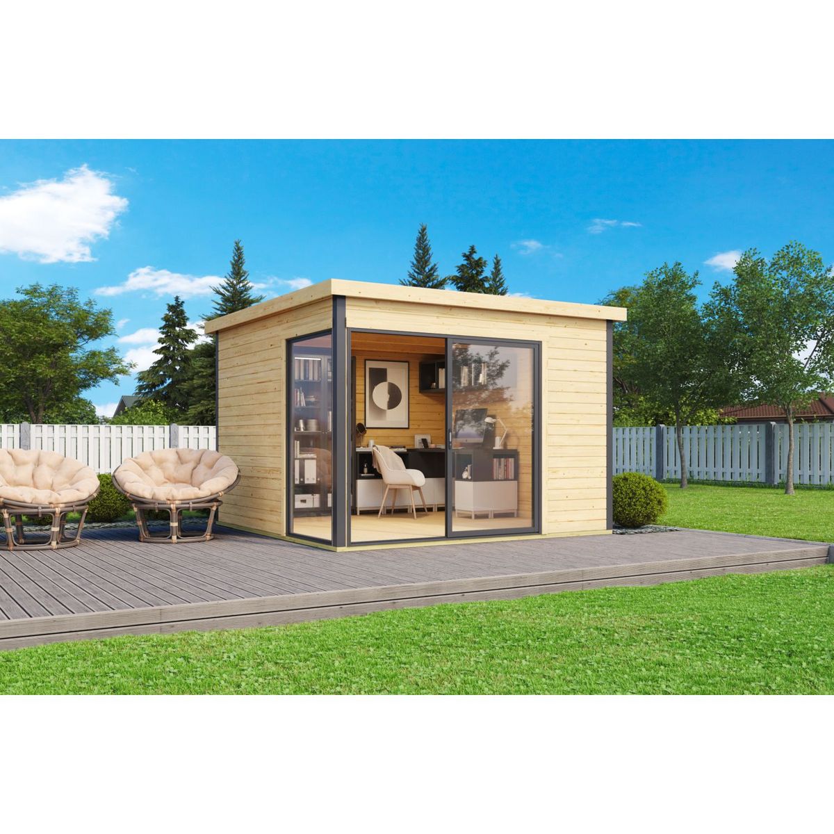 WEKA Abri De Jardin Bois - 8,48m² - DOMEO 1 Pas Cher - Auchan.fr