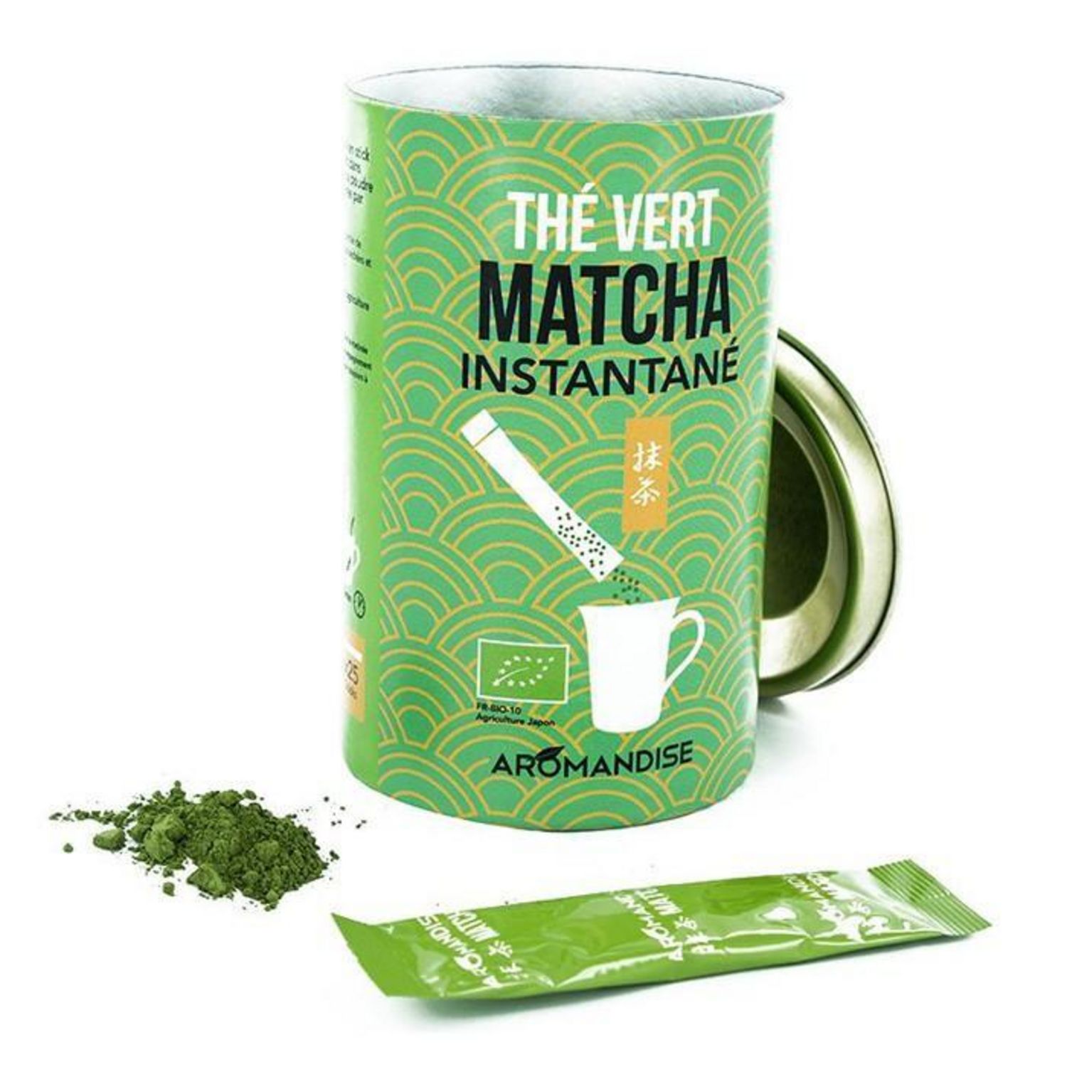 Sticks de thé vert Matcha instantané bio AROMANDISE