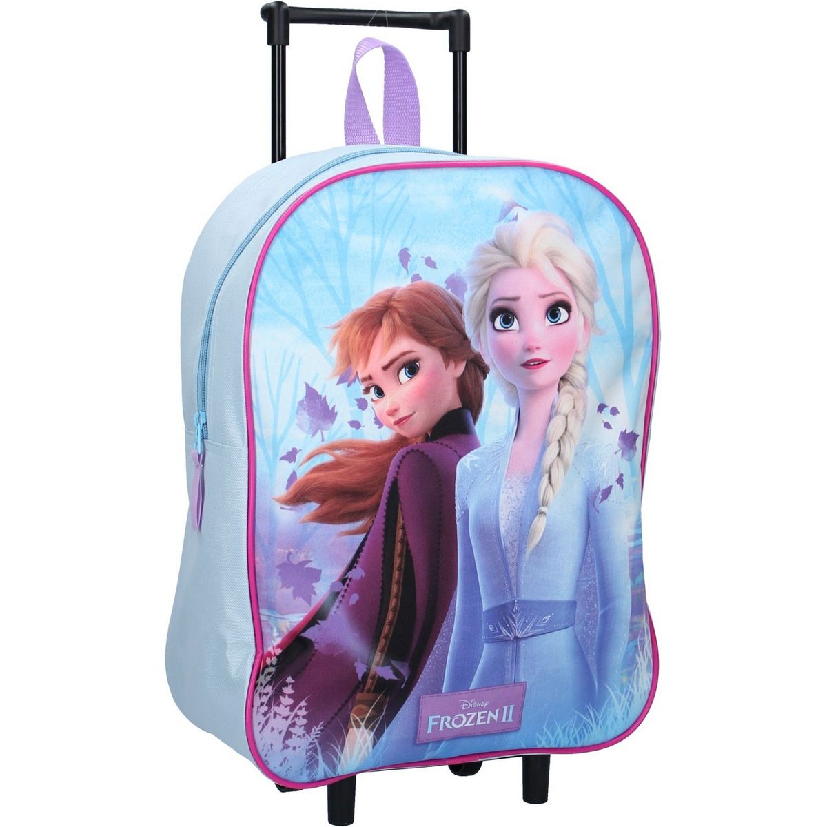 DISNEY Sac maternelle roulettes bleu REINE DES NEIGES 2 pas cher