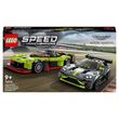 lego speed champions 76910 aston martin valkyrie amr et vantage gt3, 2 modèles de voitures de course, jouet à collectionner pour enfants