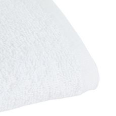 POUCE Serviette invitée unie en coton bouclé 300 gr/m2 (Blanc)