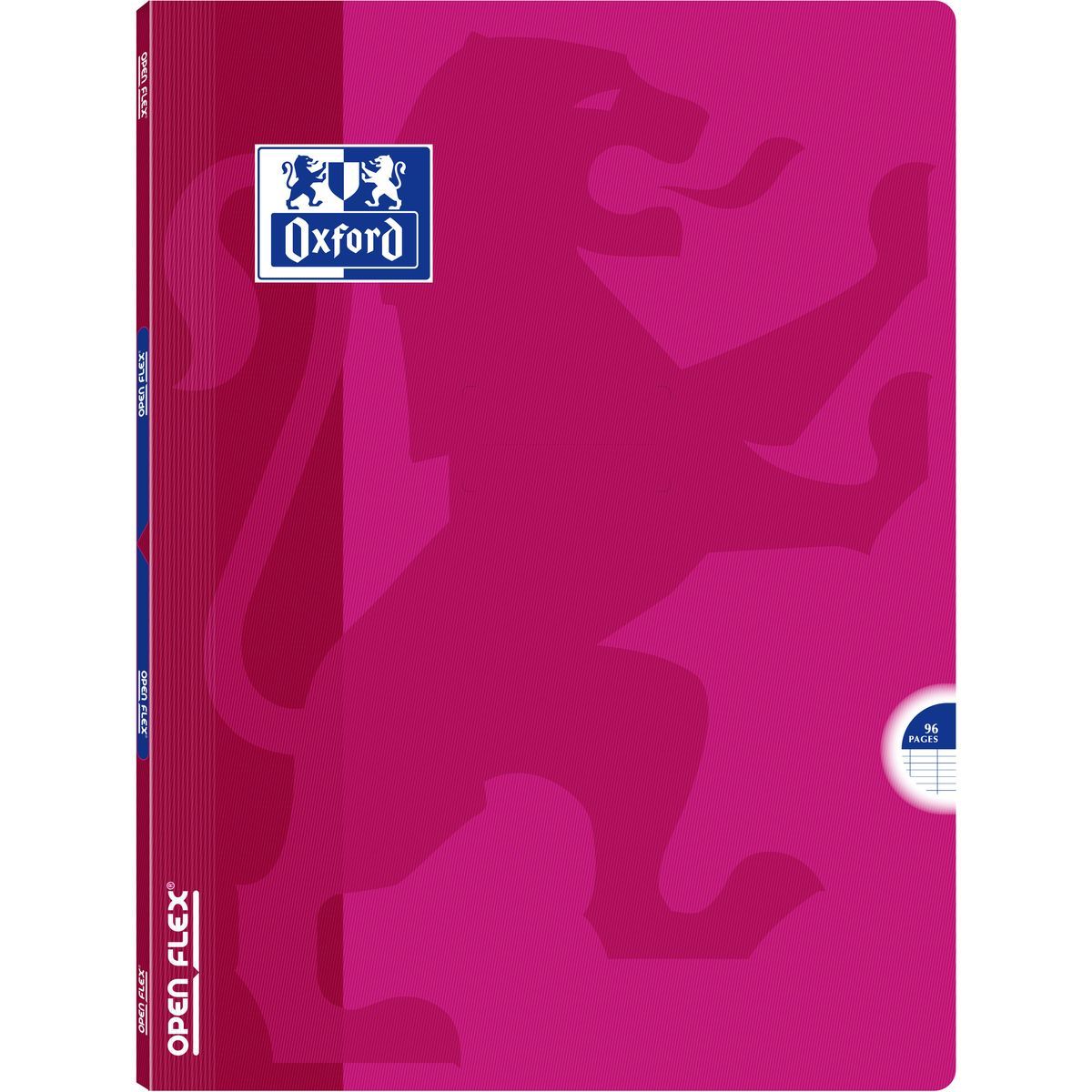 Page De Garde Cahier De Grs OXFORD Cahier piqué 24x32cm 96 pages grands carreaux Seyes Open Flex rose  pas cher - Auchan.fr