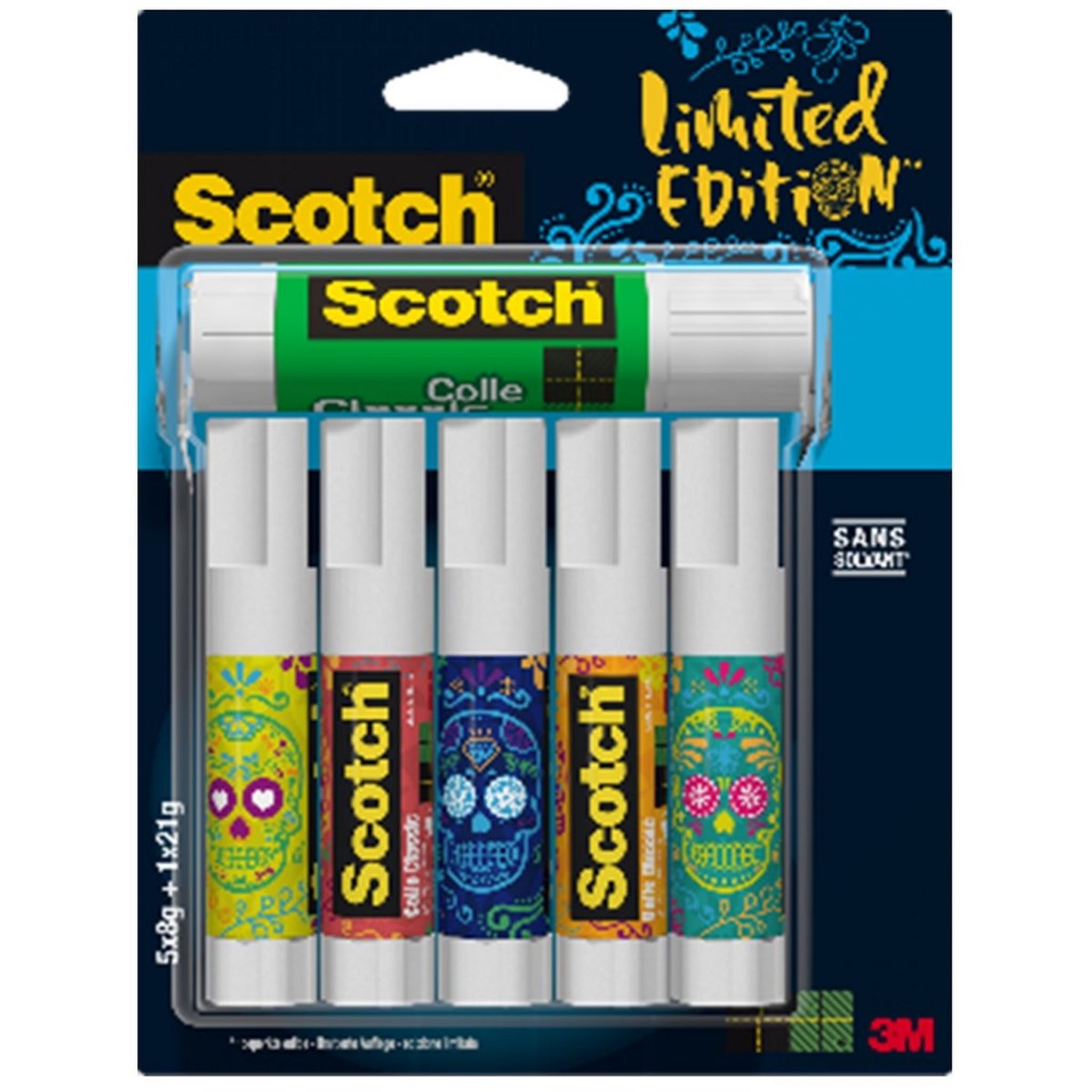 Lot de 5 bâtons de colle Blanche Scotch