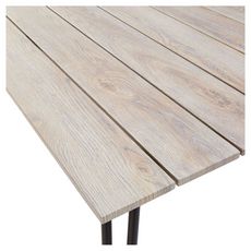 GARDENSTAR  Table de jardin 180x100 cm acier/alu plateau imitation Bois  ANTIBE
