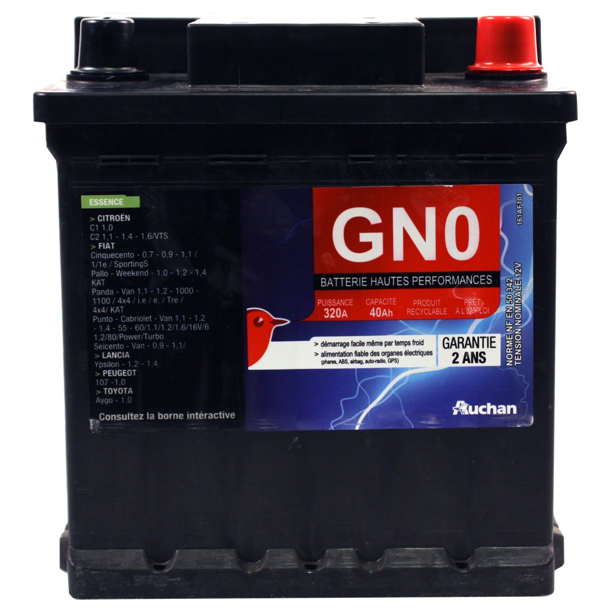 AUCHAN BATTERIE pour auto GN4450A 50 AH pas cher 