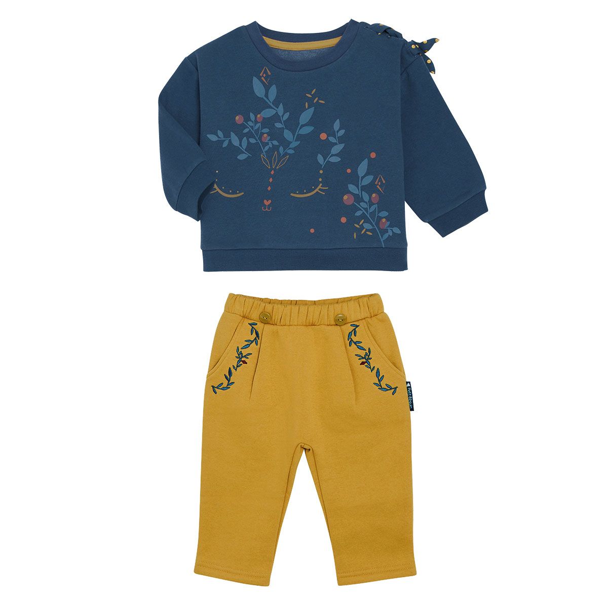 Petit Béguin Ensemble fille en molleton Souffle Étoilé