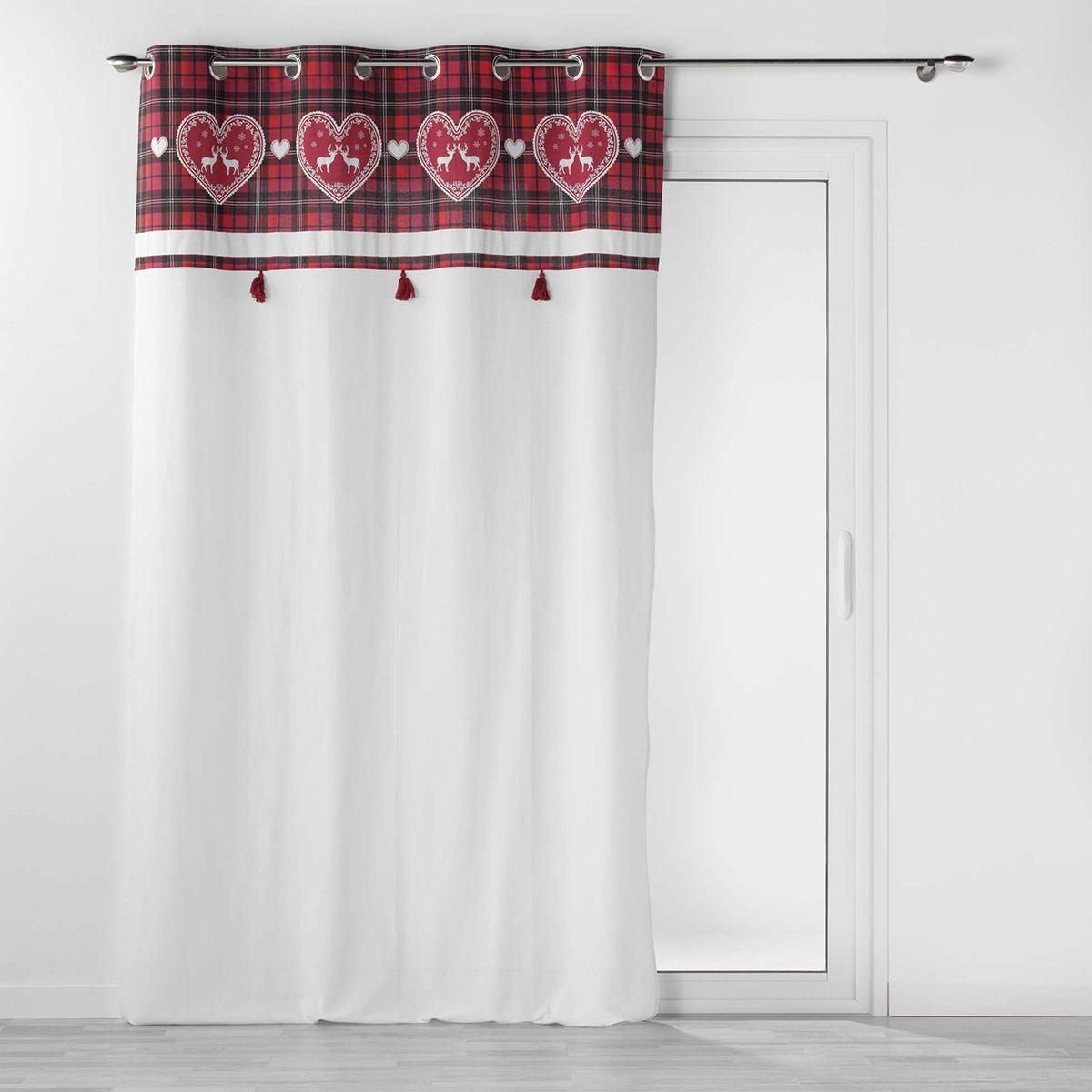 Douceur d'Intérieur Rideau à œillets 140x240 Heidi blanc coton