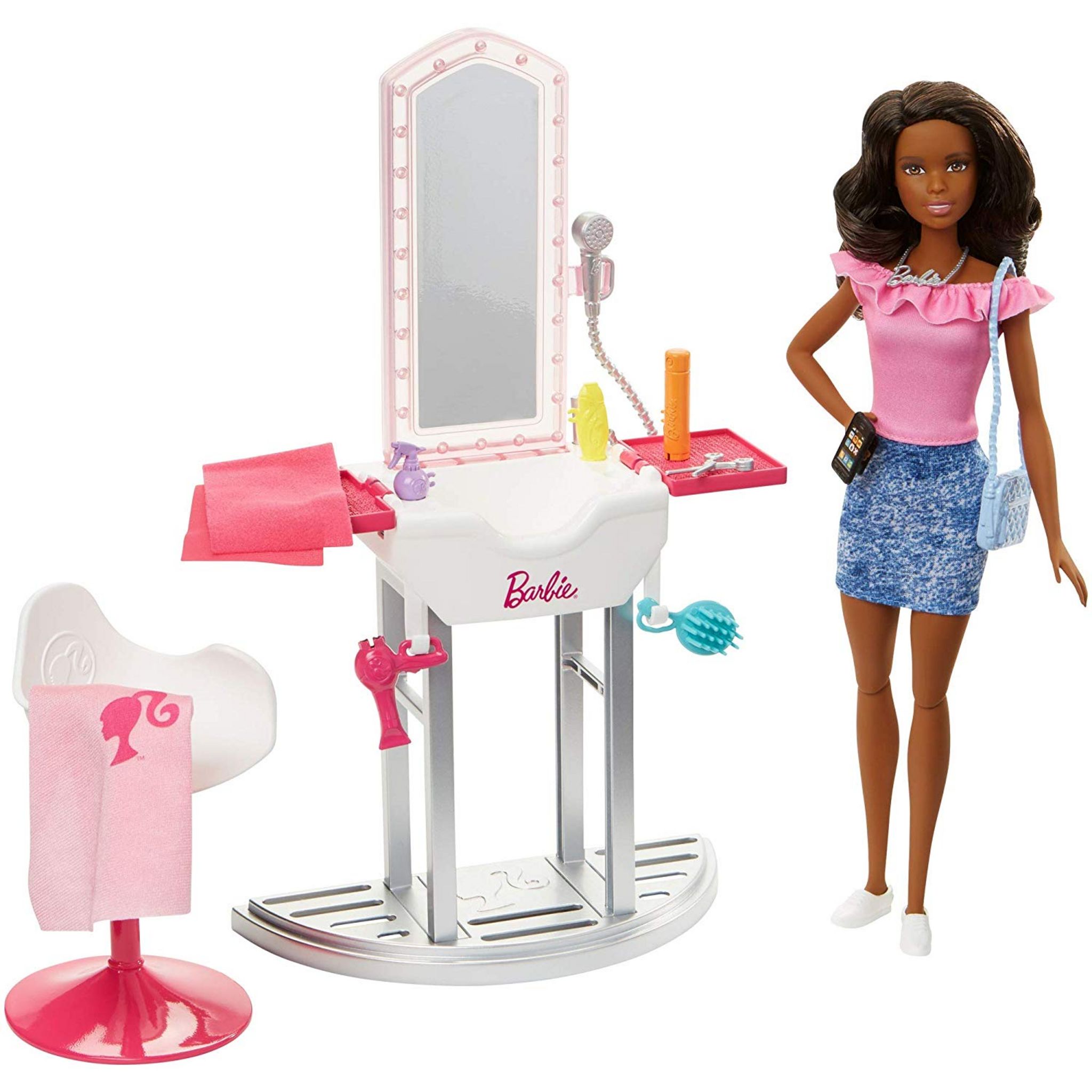 Mini accessoires de toilette pour maison de poupée Barbie, meubles