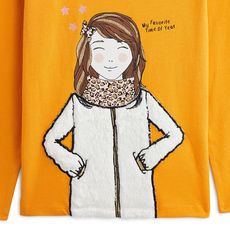 IN EXTENSO T-shirt manches longues fille (Jaune)