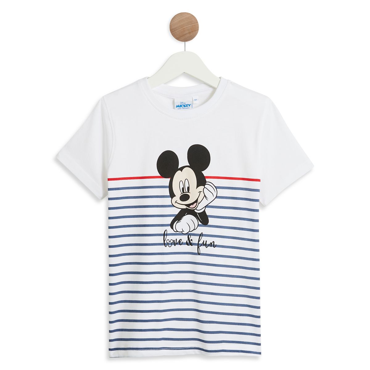 INEXTENSO T-shirt blanc en coton Mickey garçon 