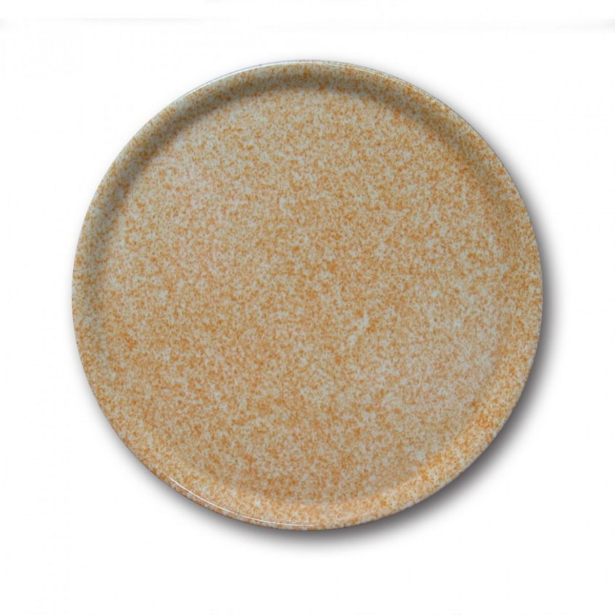 YODECO Assiette à pizza porcelaine colorée - D 31 cm - Moucheté beige