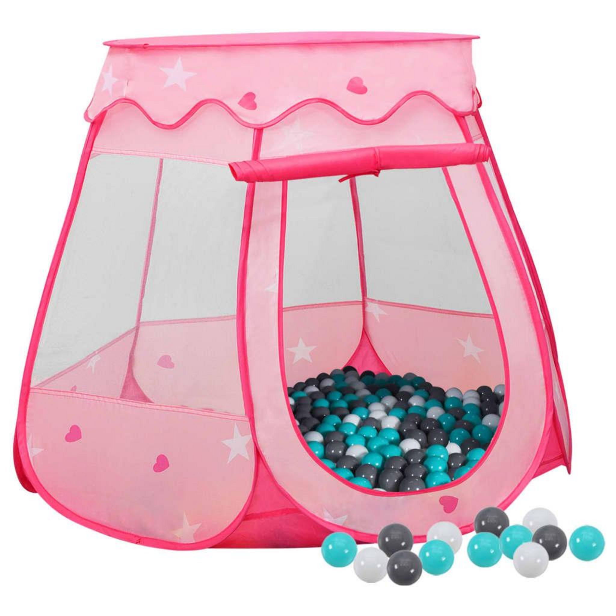 VIDAXL Tente de jeu pour enfants avec 250 balles Rose 102x102x82 cm pas  cher 