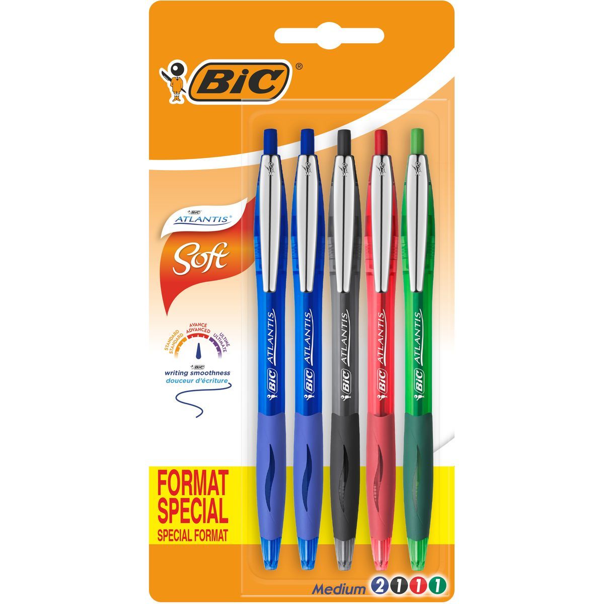 ATLANTR:Bic stylo bille Atlantis Classic, rouge