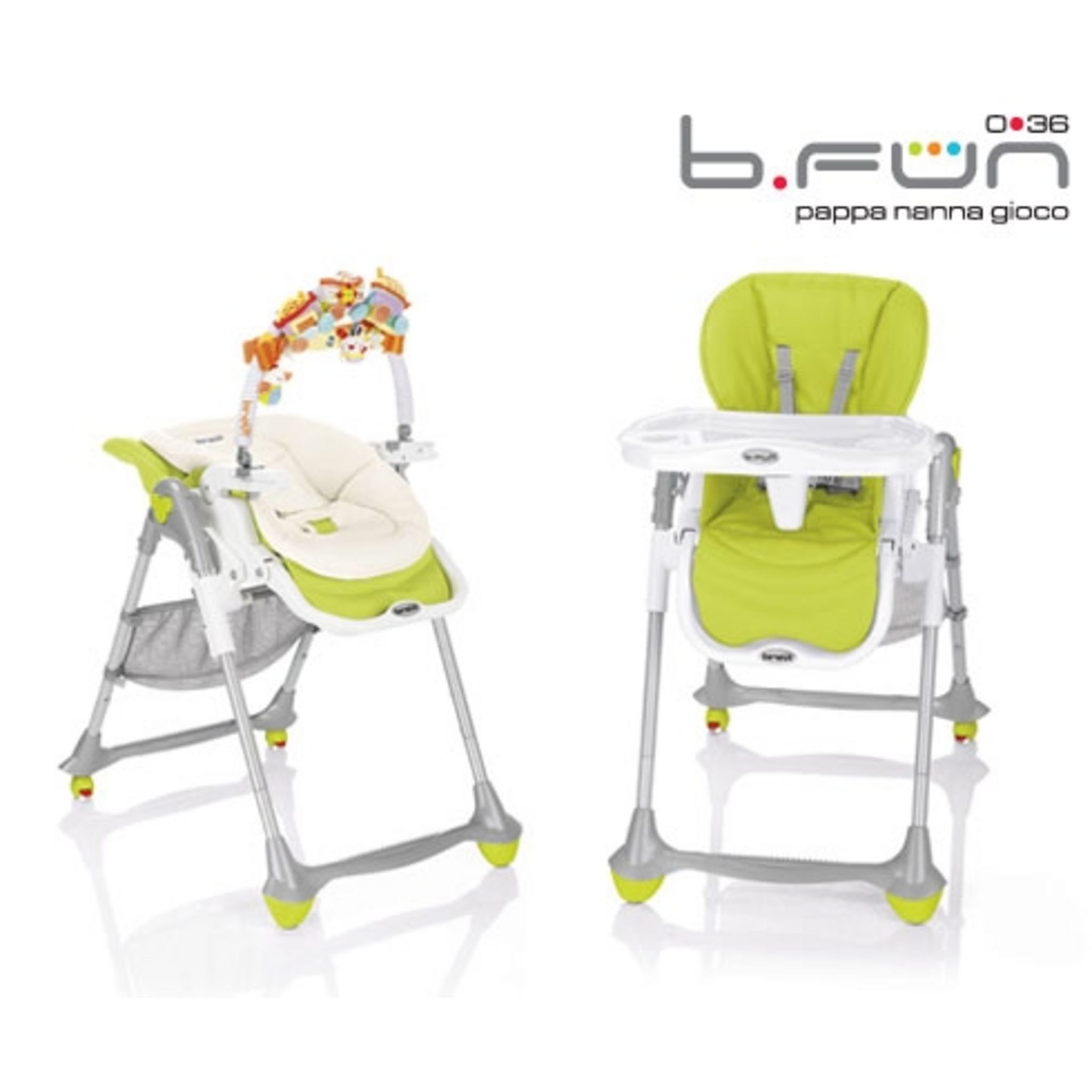 BREVI Chaise haute bébé 3 en 1 évolutive B Fun pas cher 