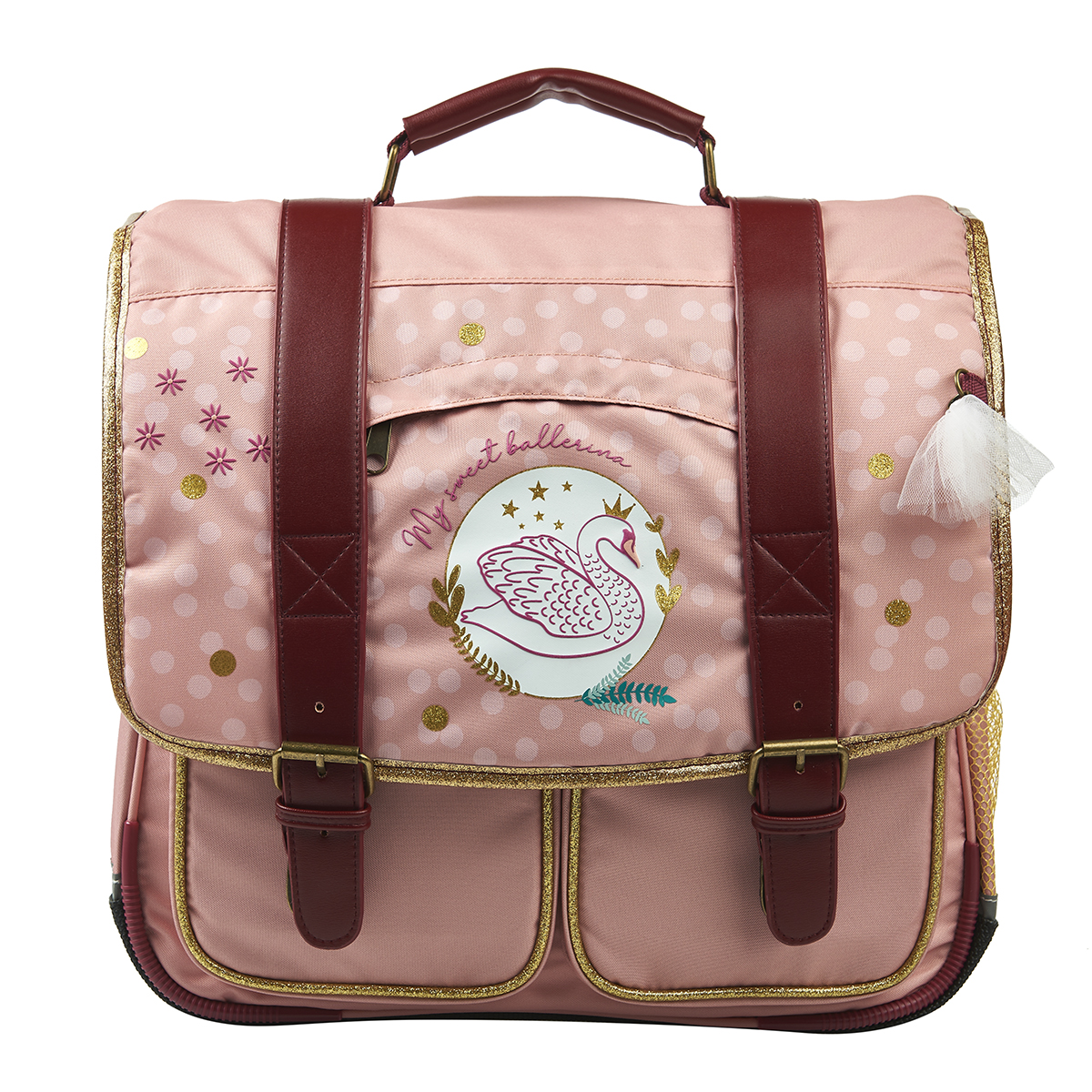 Cartable 38 cm CP CE1 CE2 rose BALLERINA avec leds