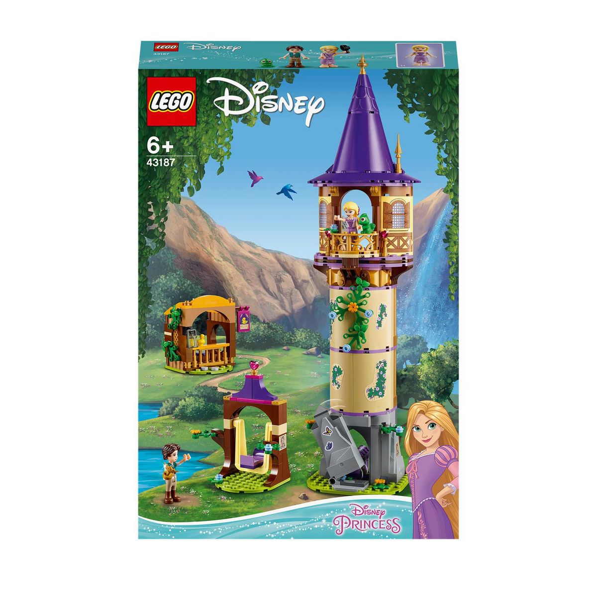 LEGO Disney Princess 43187 - La tour de Raiponce, Jouet Château Princesse, Inclus 2 Mini-Poupées de Flynn & Raiponce