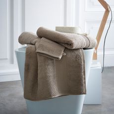 TODAY Lot 2 serviettes + 2 gants de toilette 500 g/m² JUS de MASTIC (Taupe)
