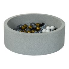  Piscine à balles Aire de jeu + 200 balles noir, blanc, transparent, or, gris