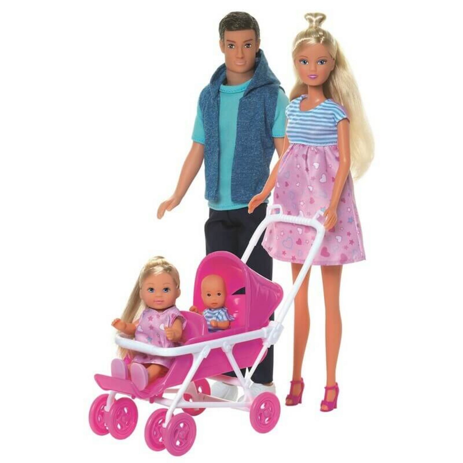 Barbie avec cheap poussette et bebe