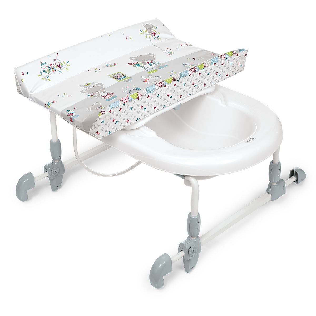 BREVI Table à langer adaptable sur baignoire adulte koko multicolore  Bagnotime pas cher 