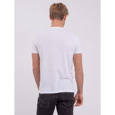 t-shirt manches courtes col rond pur coton numadoc (Blanc)