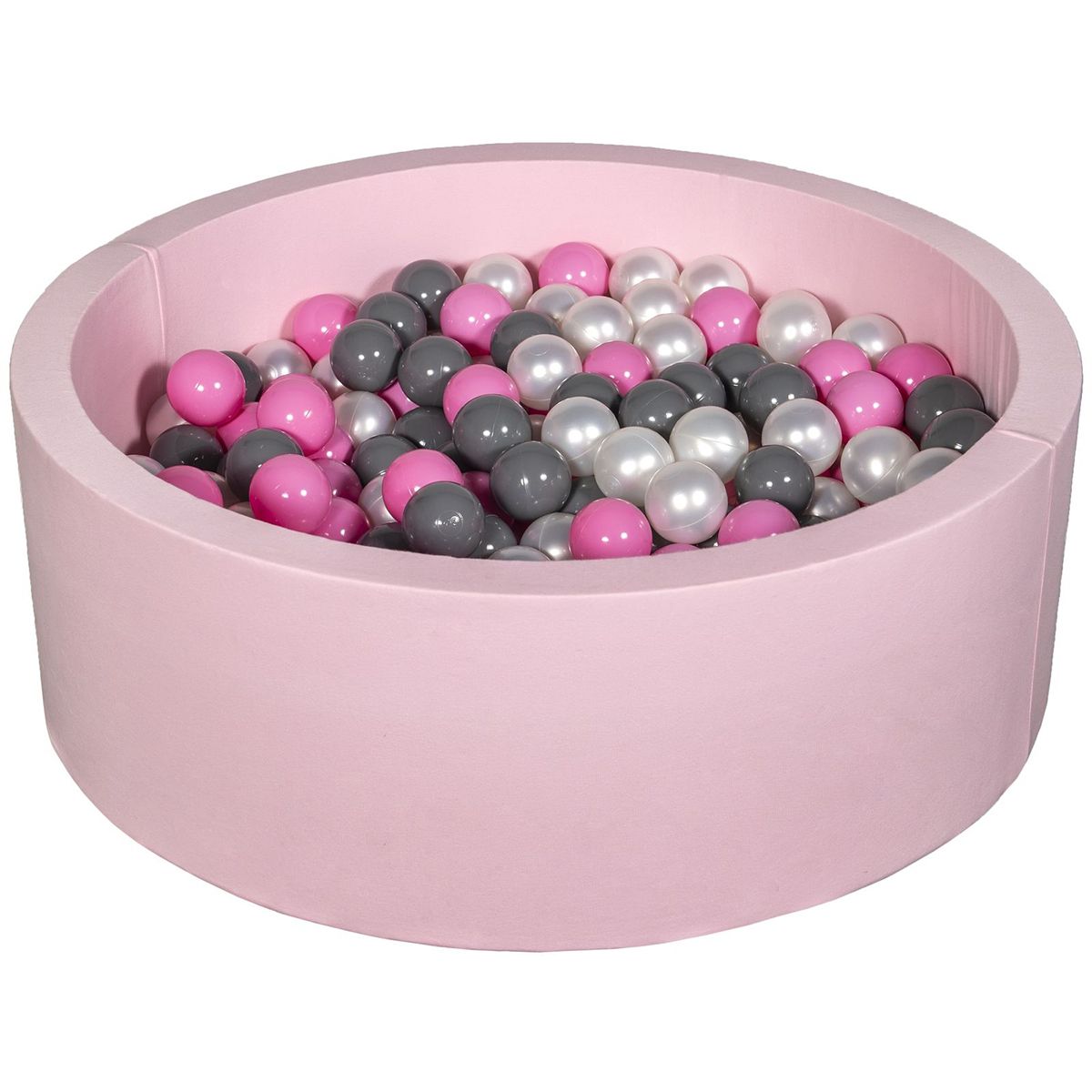  Piscine à balles Aire de jeu + 200 balles rose perle, rose clair, gris