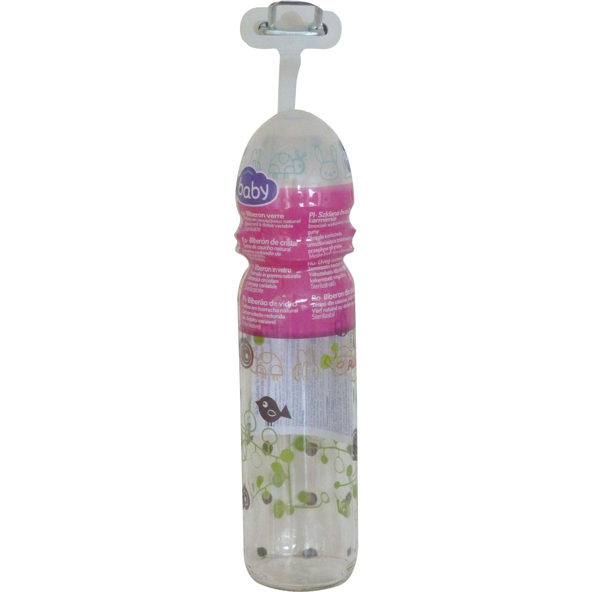 AUCHAN BABY Lot x 3 biberons en plastique 240ml pas cher 