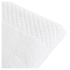 ACTUEL Serviette invité unie pur coton qualité Zéro Twist 600 g/m² (Blanc)
