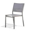 DCB GARDEN Chaise de jardin empilable aluminium gris STOCKHOLM