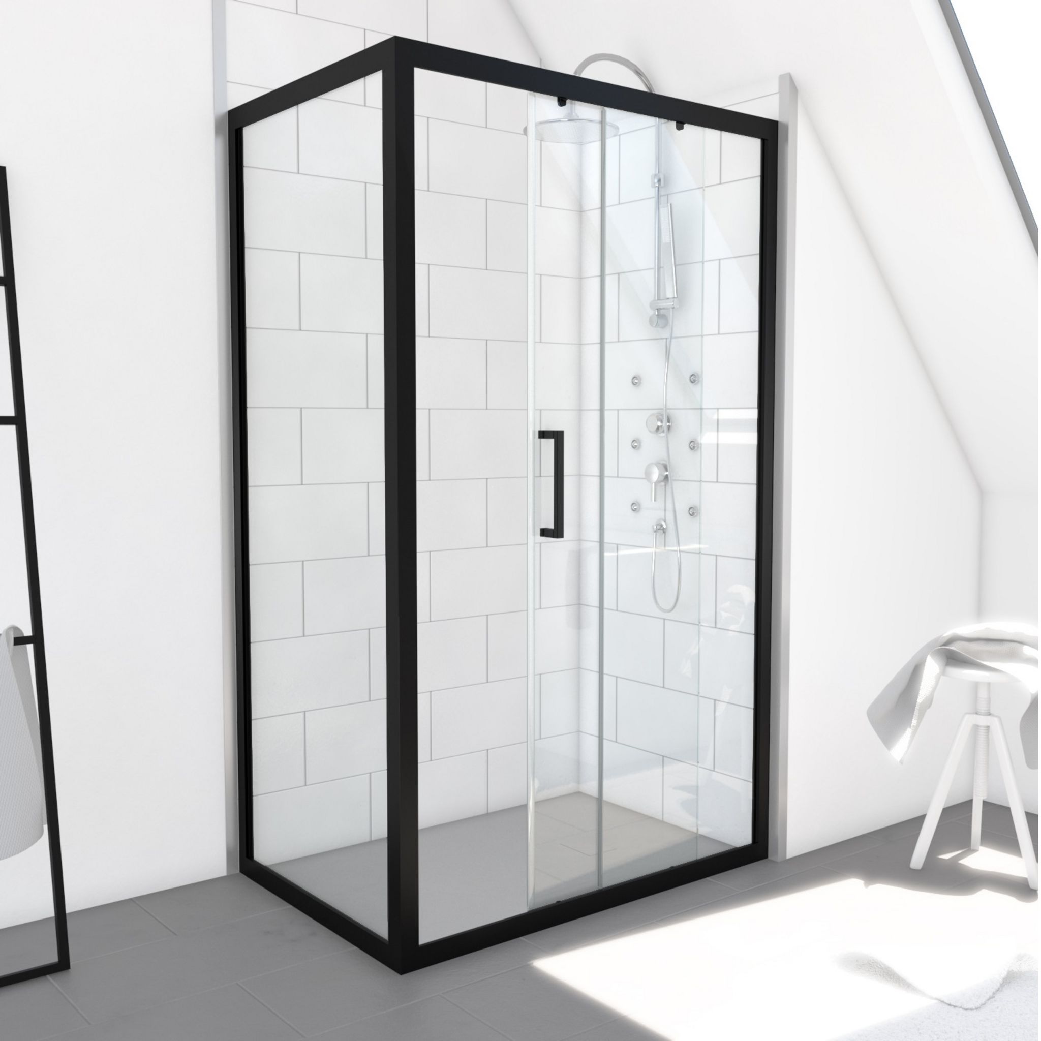 Paroi retour porte de douche factorx 80x200 cm - Mr.Bricolage