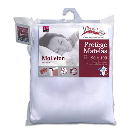 Maison des Vosges Protège matelas absorbant en molleton recyclé