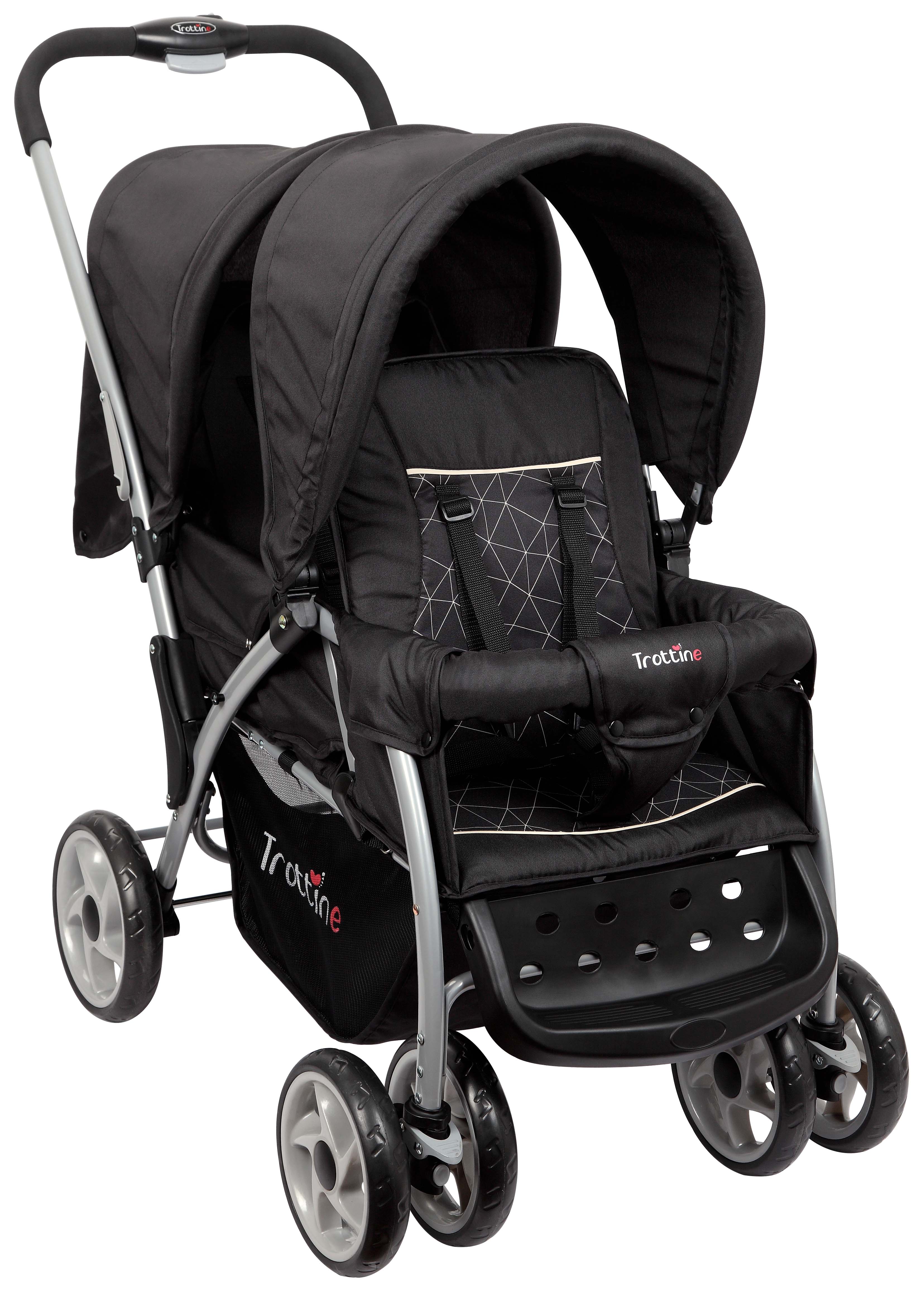 Poussette double hot sale trottine leclerc