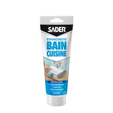 SADER Mastic silicone bain et cuisine transparent Sader 200 ml