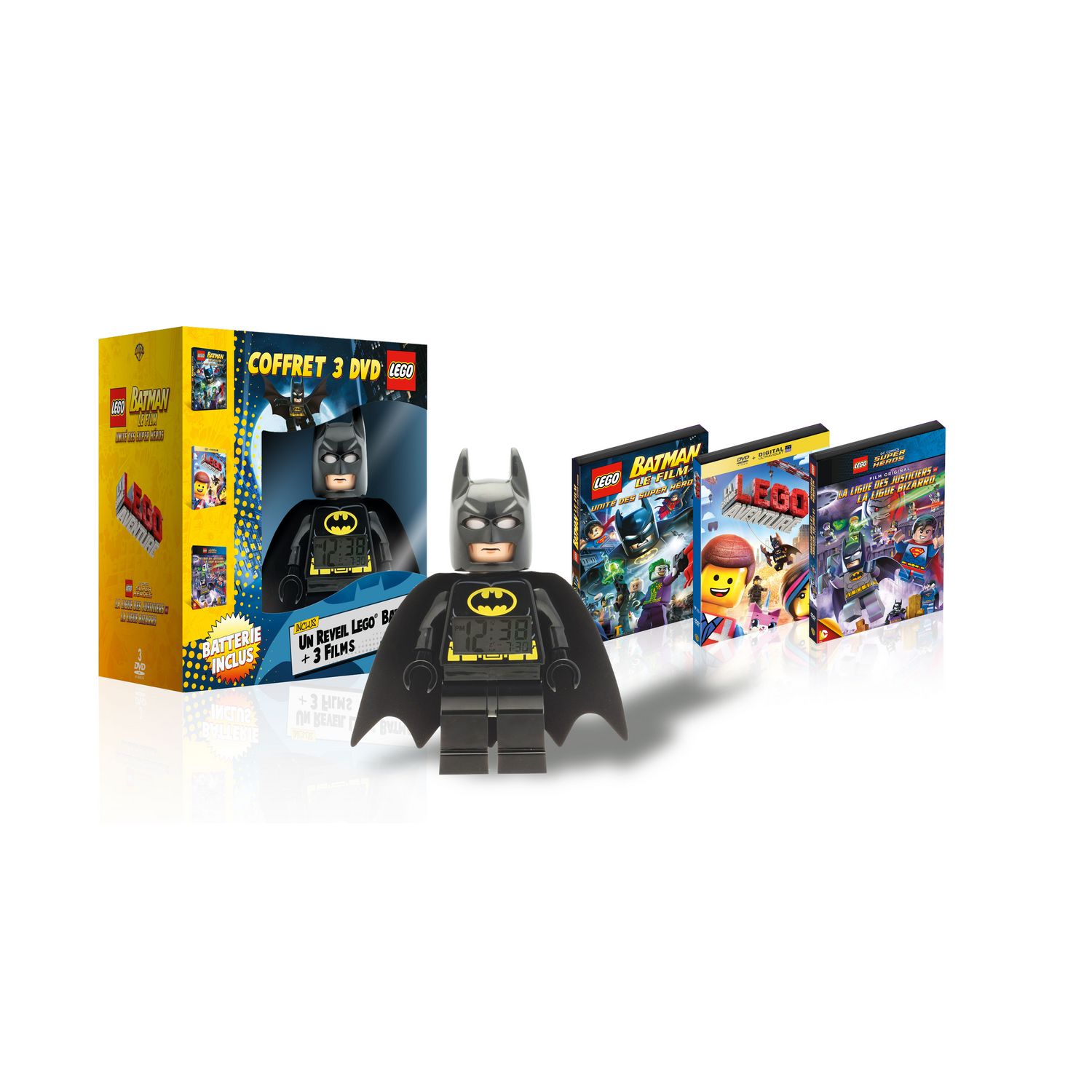 Coffret Lego : Batman, Le Film : Unité des Super Héros + La Grande Aventure  Lego + La Ligue des Justiciers VS La Ligue Bizarro + Réveil Batman pas cher  