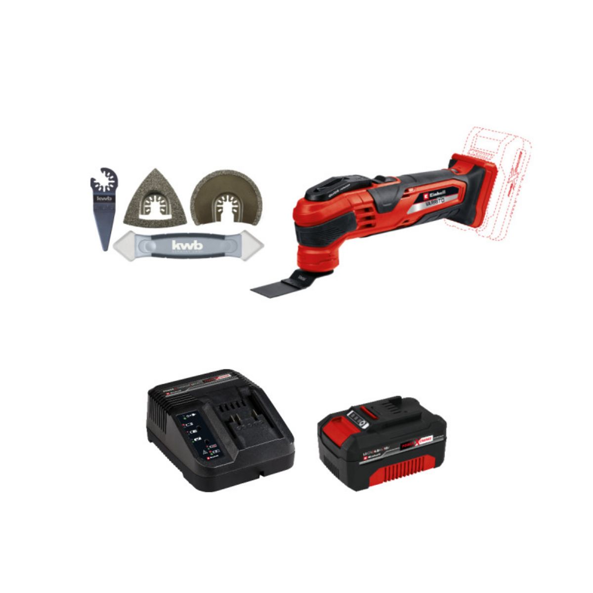 Einhell Pack EINHELL Outil Multifonctions 18V Power X-Change - VARRITO ...