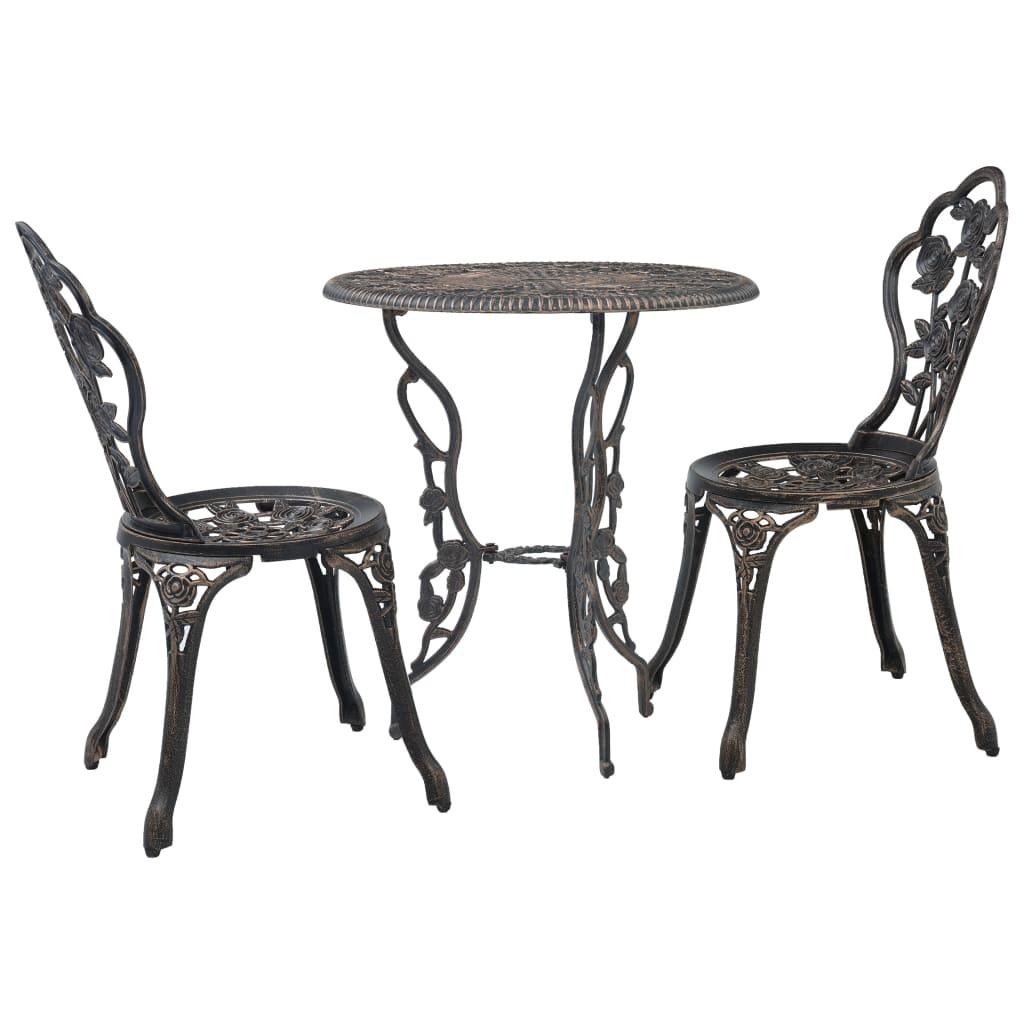 Salon de bistro 3 pcs Aluminium coule