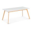 Table de séjour salle à manger extensible style scandinave pieds bois 160/200 cm ALGARD