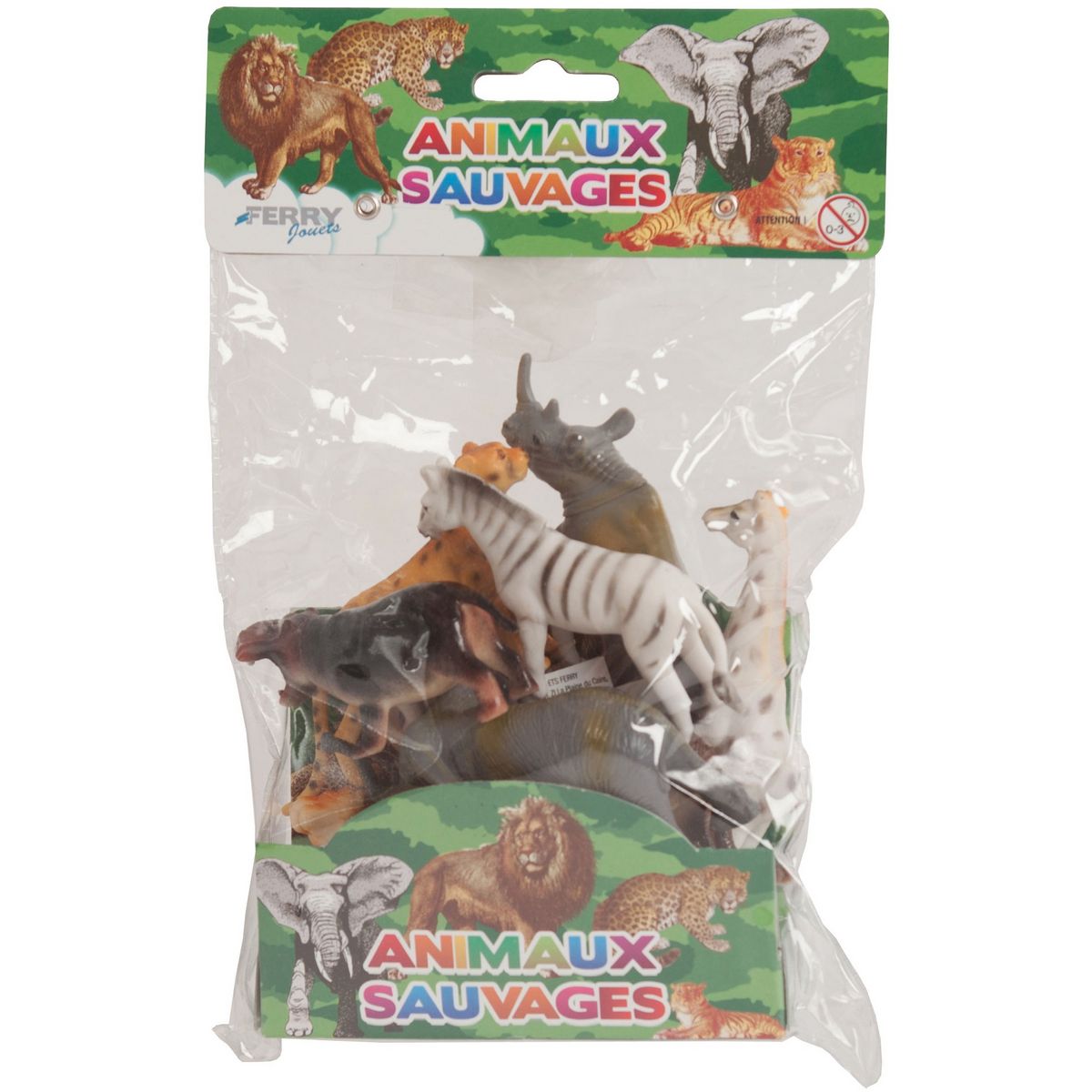 Sachet animaux de la savane : 8 figurines