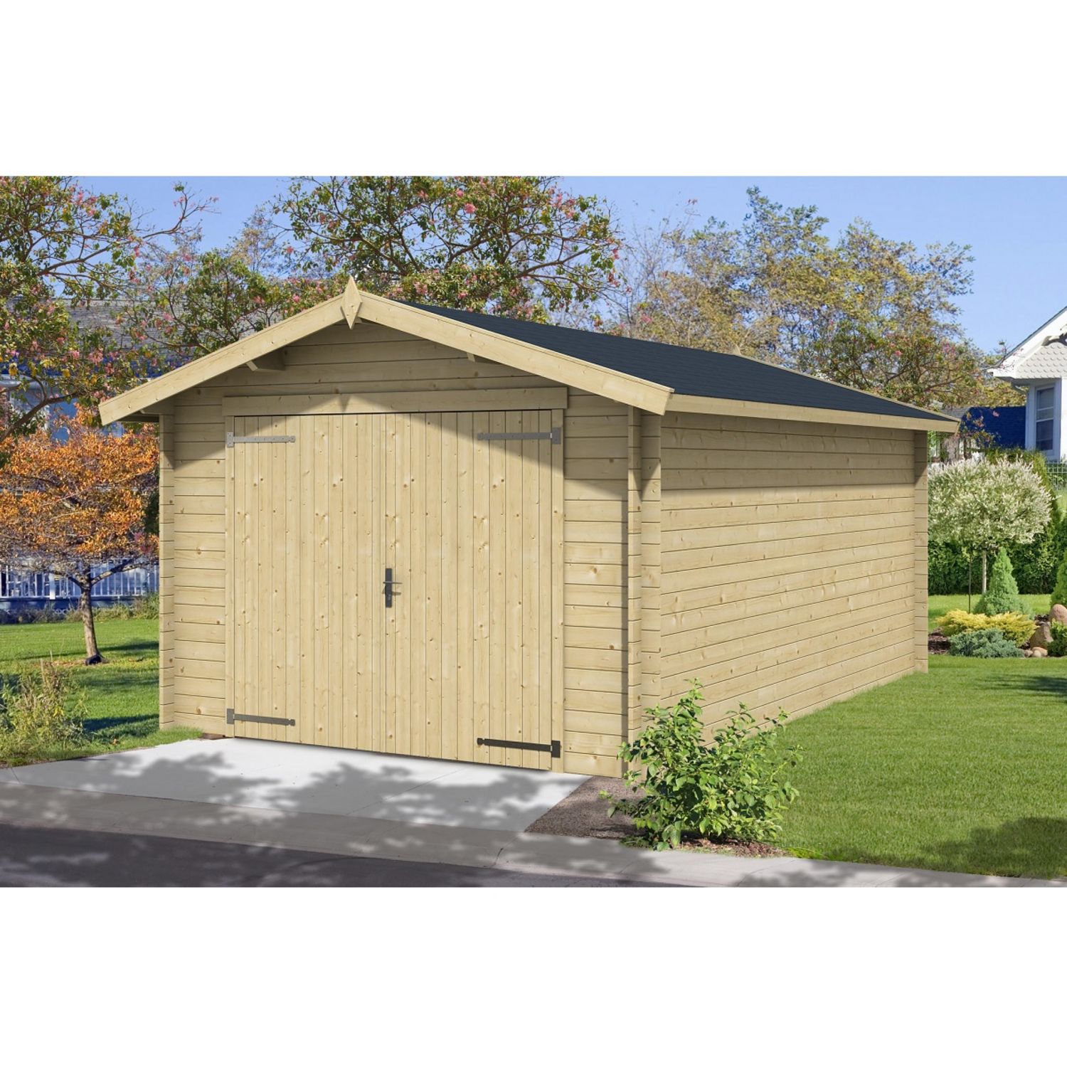 Garage bois Matarca / 16.36m² / 28mm pas cher 