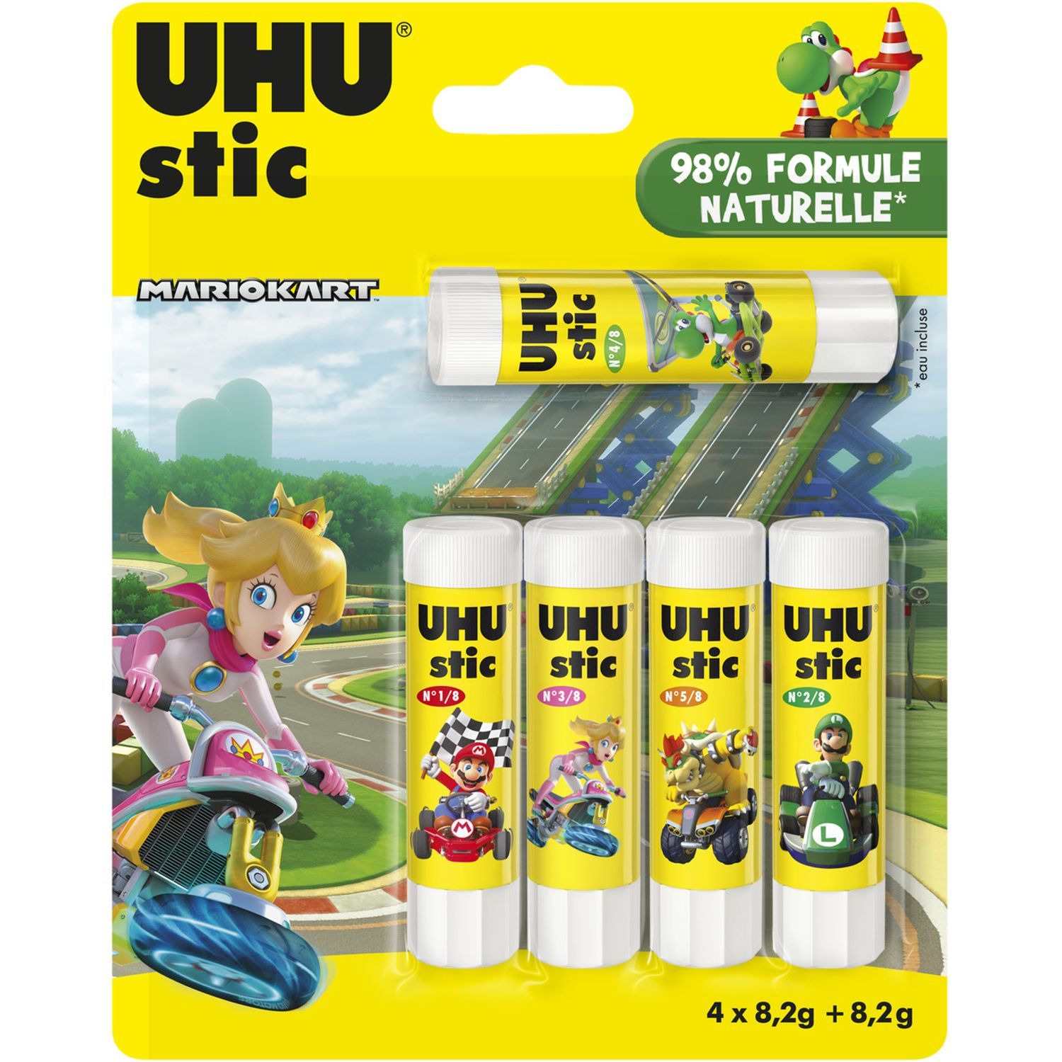 UHU Stic Glue Stick - Super Mario Edition - 8.2g - Pack of 3 + Free Magnet