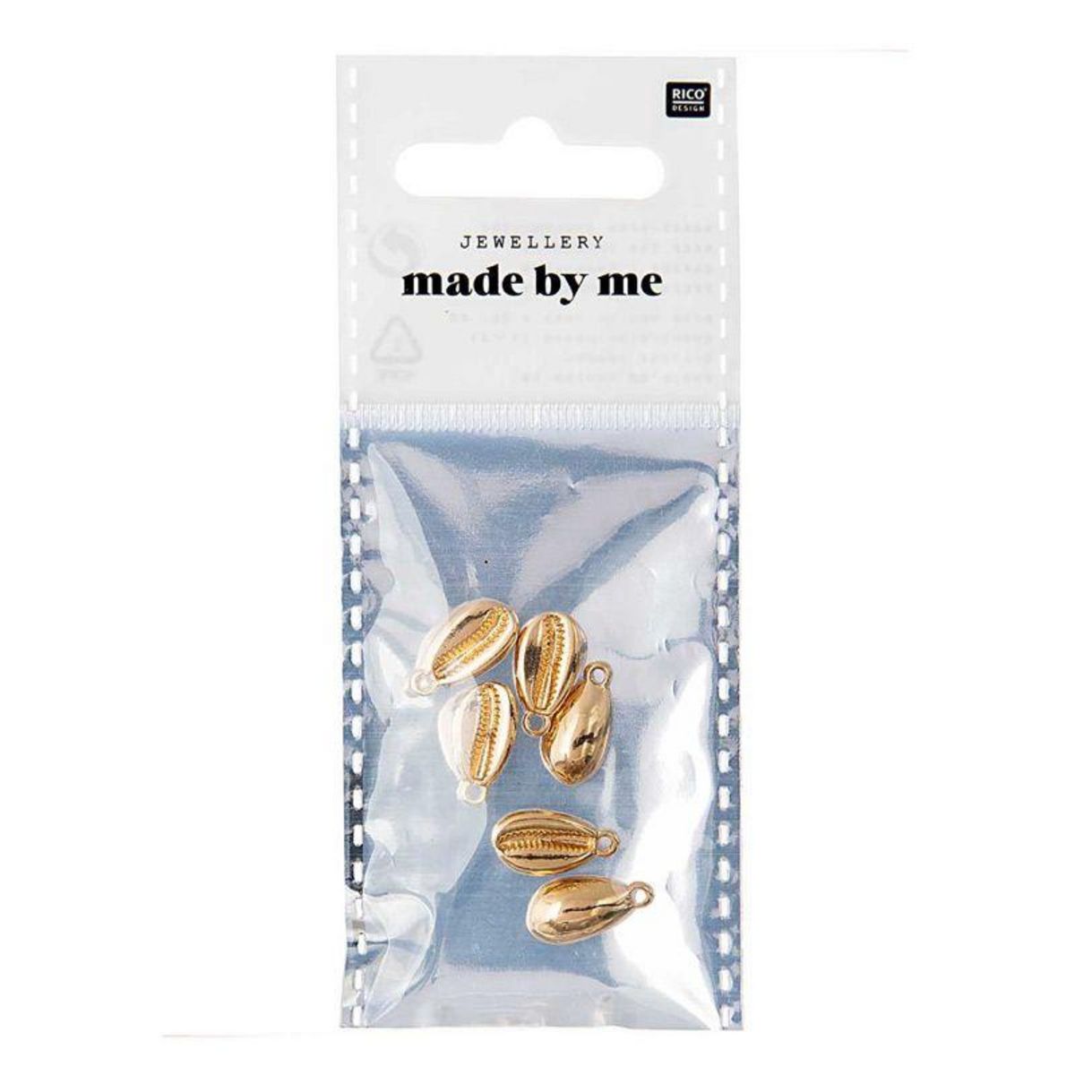 Youdoit 6 Perles - Coquillage or - 1 perforation