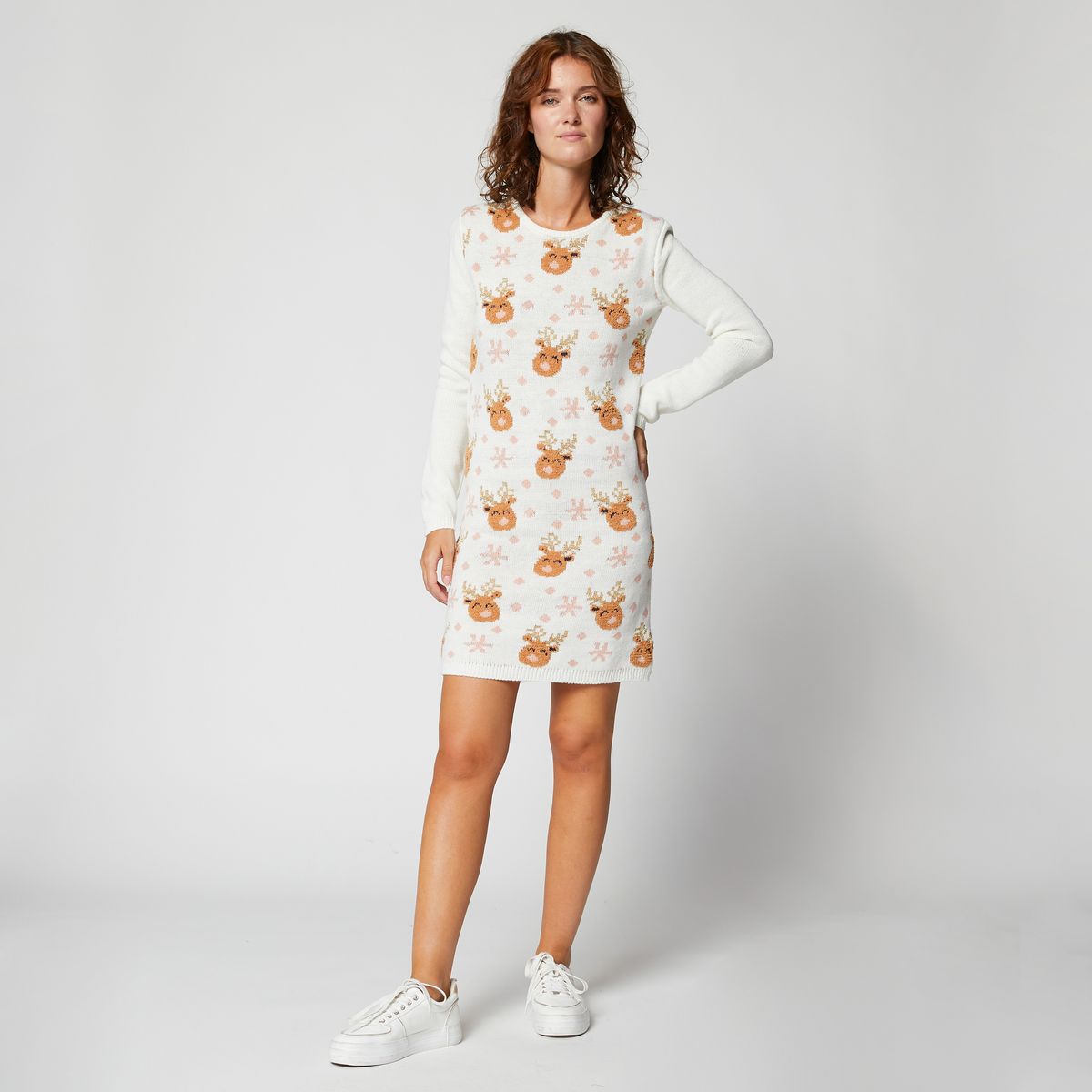 INEXTENSO Robe pull de no l femme pas cher Auchan.fr