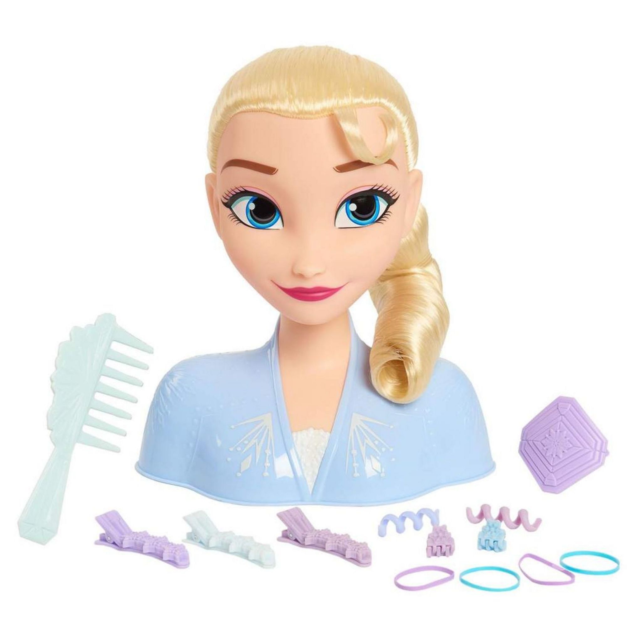 DISNEY Tête à coiffer Deluxe Elsa - Disney La reine des neiges 2, 18  Accessoires de Coiffure inclus pas cher 