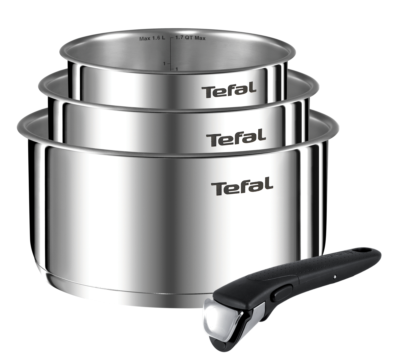 TEFAL INGENIO ANTI - Adhérent Induction Expertise Casserole Set, 7 Pièces,  Noir EUR 115,64 - PicClick FR