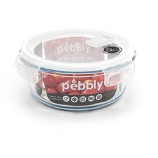 PEBBLY Boîte hermétique ronde en verre borosilicate 950ml