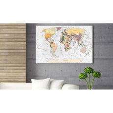 Tableau en Liège  Carte du Monde - World's Walls  (Multicolore)