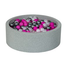  Piscine à balles Aire de jeu + 450 balles perle, rose, argent